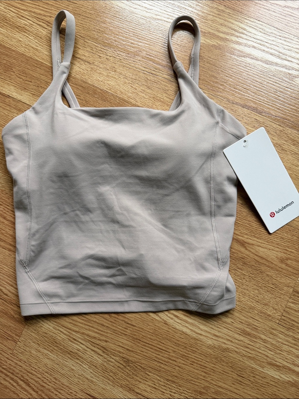 Lululemon Light Beige Cropped Tank Top